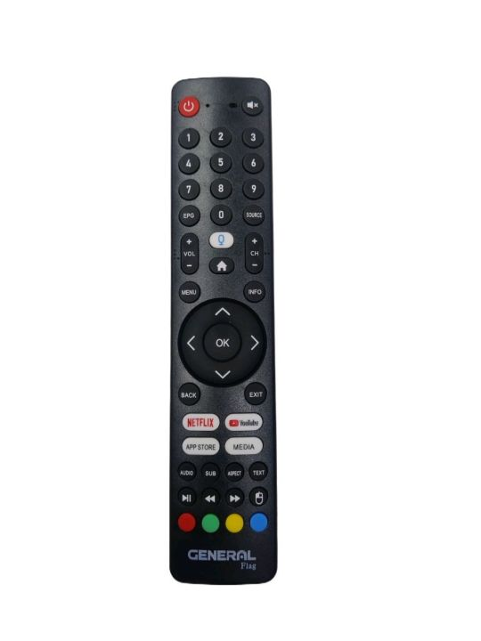 Picture of General Flag Android Led Tv Remote Control Without Voice - Black