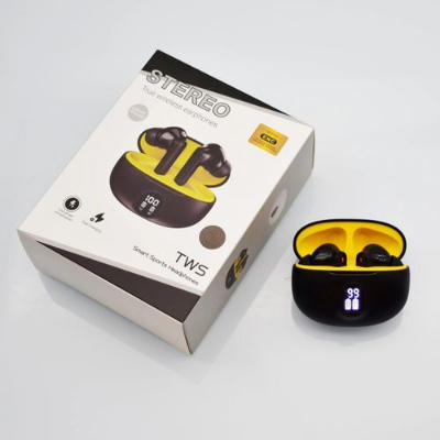 Picture of Stereo True Wireless Earphones – Smart Sports Headphones with ENC Noise Reduction, LED Digital Display, Fast Charging, High‑Quality Bass & Touch Control - Black