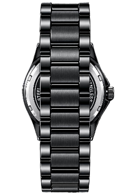 Picture of POEDAGAR 930 Men's Luxury Stainless Steel Quartz Watch – Luminous Dial with Date & Day Display - Black