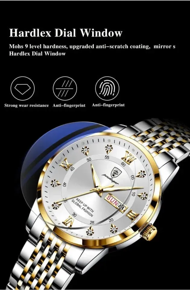 Picture of POEDAGAR Watch Fashion Luminous Quartz Watch For Men - White