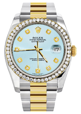 Picture of Rolex Watch For Men | 36Mm | Light Blue Dial - Blue
