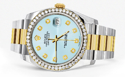 Picture of Rolex Watch For Men | 36Mm | Light Blue Dial - Blue