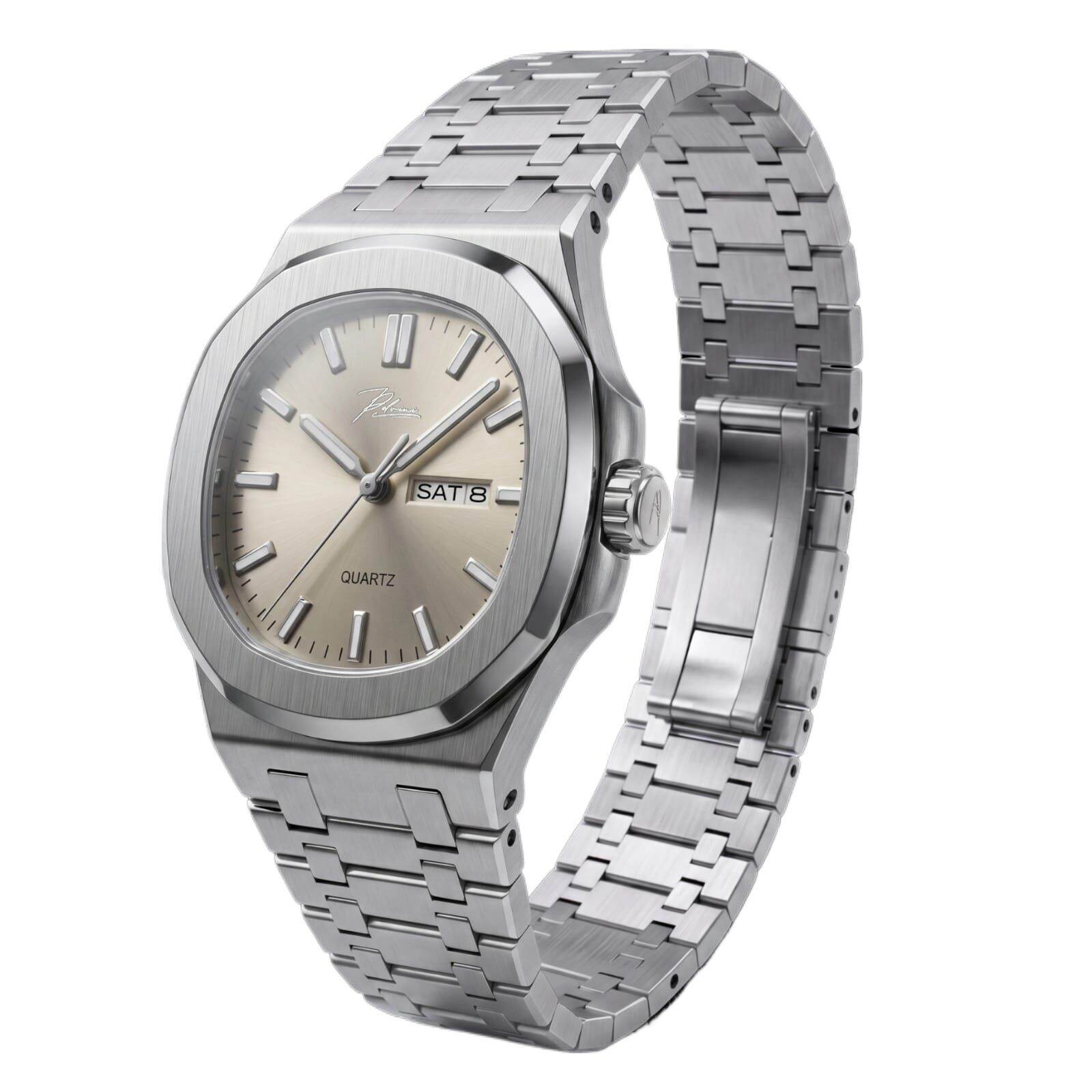 Picture of POEDAGAR 853 Luxury Homage Square Man Watch Square Waterproof Luminous Date Week Men Watch Stainless Steel Quartz Men’s Watches - Multicolor