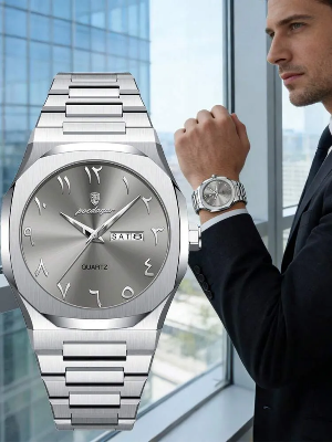 Picture of Poedagar Mens Watch POEDAGAR Men's Fashion Business Quartz Fully Automatic - Multicolor