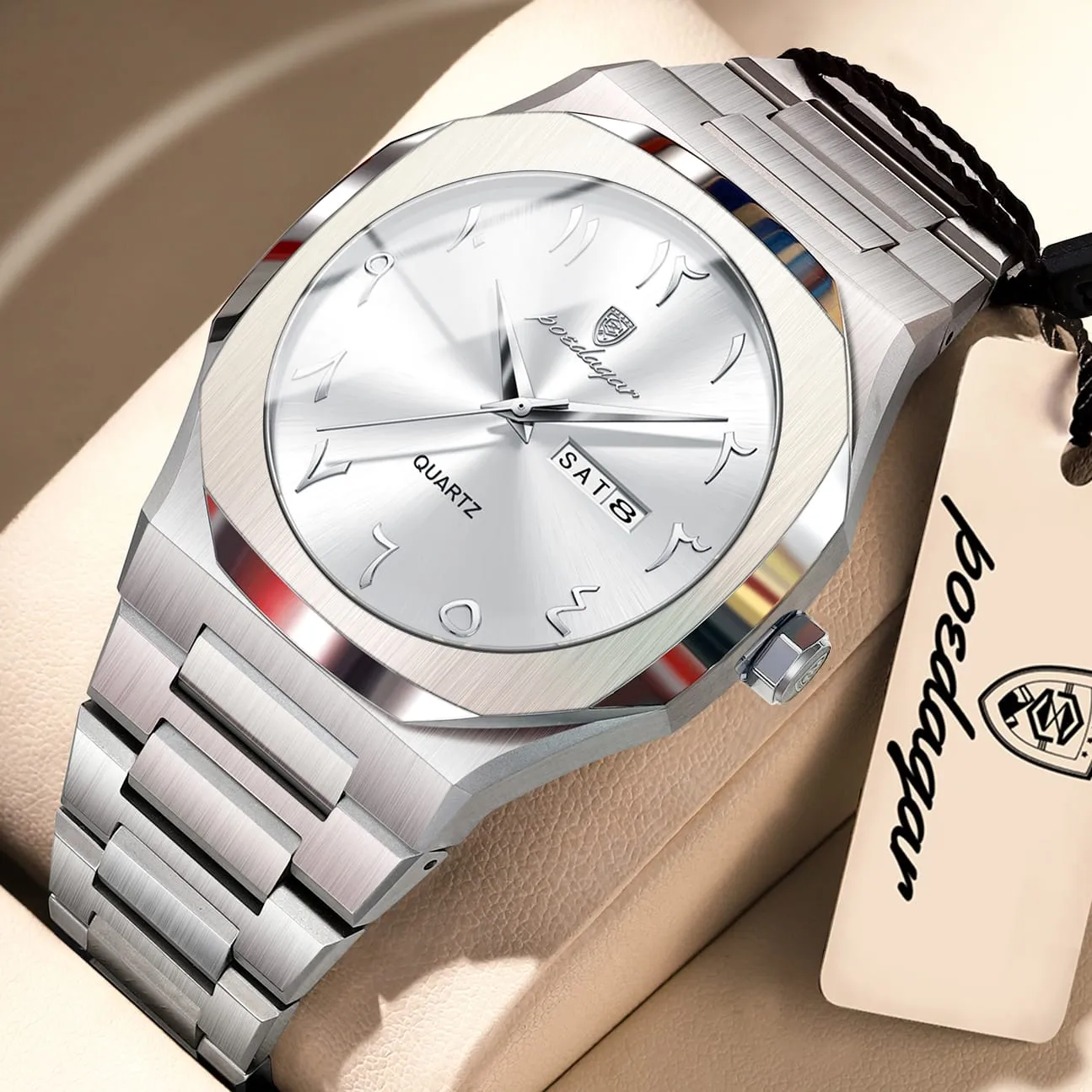 Picture of Poedagar Mens Watch POEDAGAR Men's Fashion Business Quartz Fully Automatic - Multicolor