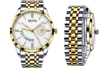 Picture of oliya Watches Luxury Watch for Man Elegant Date Week Waterproof Luminous Men Watch Quartz Stainless Steel Sports Men's Watches