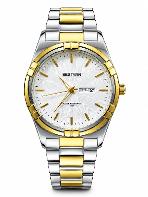 Picture of BESTWIN Top Brand Watches For Men Quartz Sport Stainless Steel Waterproof Business Wristwatches Gift for Male - Multicolor