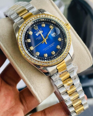 Picture of Rolex Watch For Men | 36Mm | Blue Black Dial | Oyster Band - Blue