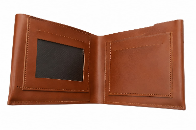 Picture of Premium 100% Genuine Cow Leather Trifold Wallet Vintage Multi-Card Slot With Coin Pocket Black Export Quality Money Bag For Men