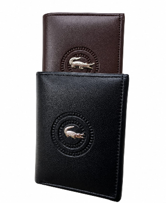 Picture of Premium 100% Genuine Cow Leather Trifold Wallet Vintage Multi-Card Slot With Coin Pocket Black Export Quality Money Bag For Men