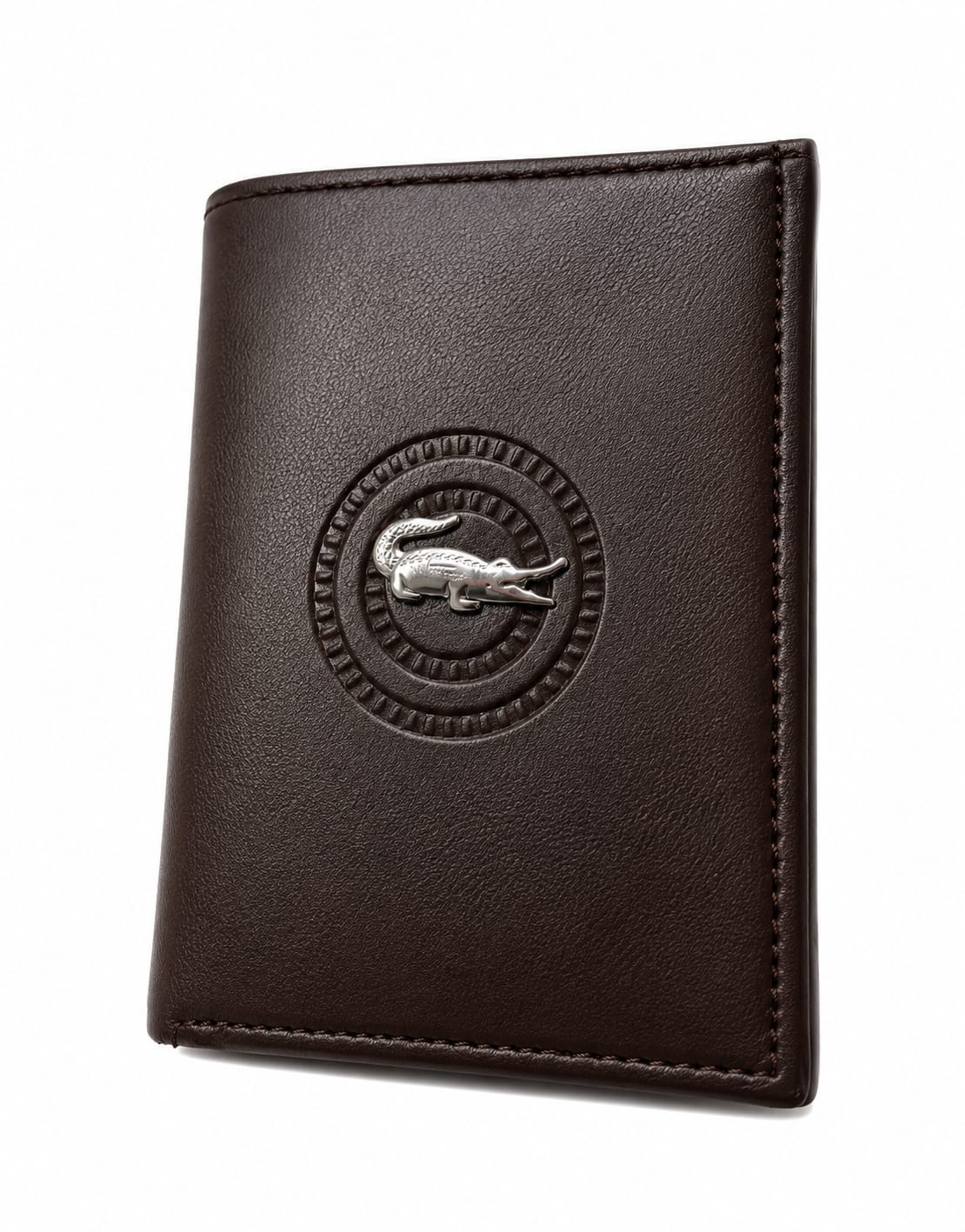 Picture of Premium 100% Genuine Cow Leather Trifold Wallet Vintage Multi-Card Slot With Coin Pocket Black Export Quality Money Bag For Men