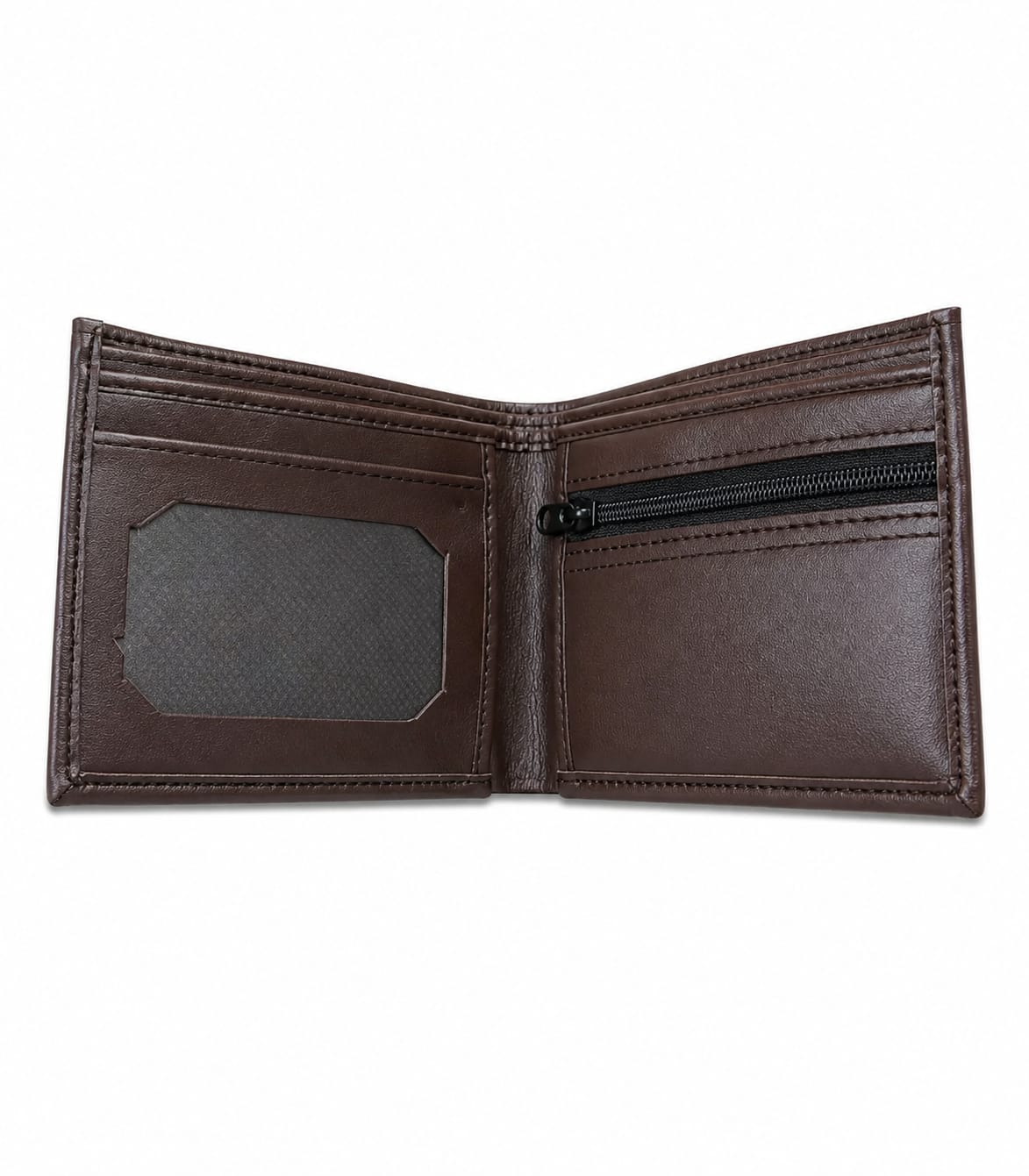 Picture of Premium 100% Genuine Cow Leather Trifold Wallet Vintage Multi-Card Slot With Coin Pocket Black Export Quality Money Bag For Men