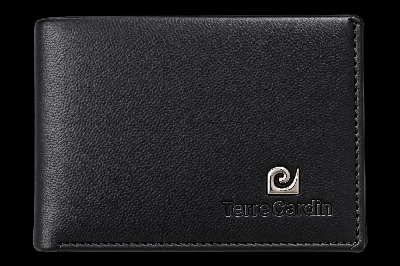 Picture of Premium 100% Genuine Cow Leather Trifold Wallet Vintage Multi-Card Slot With Coin Pocket Black Export Quality Money Bag For Men