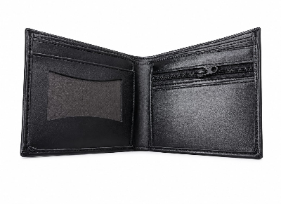 Picture of Premium 100% Genuine Cow Leather Trifold Wallet Vintage Multi-Card Slot With Coin Pocket Black Export Quality Money Bag For Men