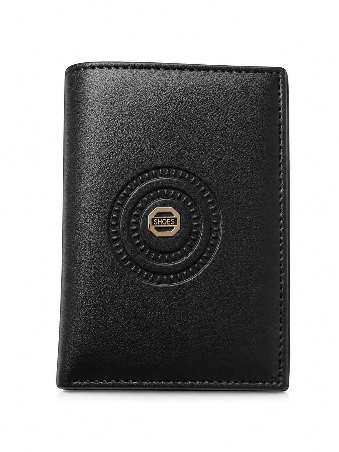 Picture of Premium 100% Genuine Cow Leather Trifold Wallet Vintage Multi-Card Slot With Coin Pocket Black Export Quality Money Bag For Men