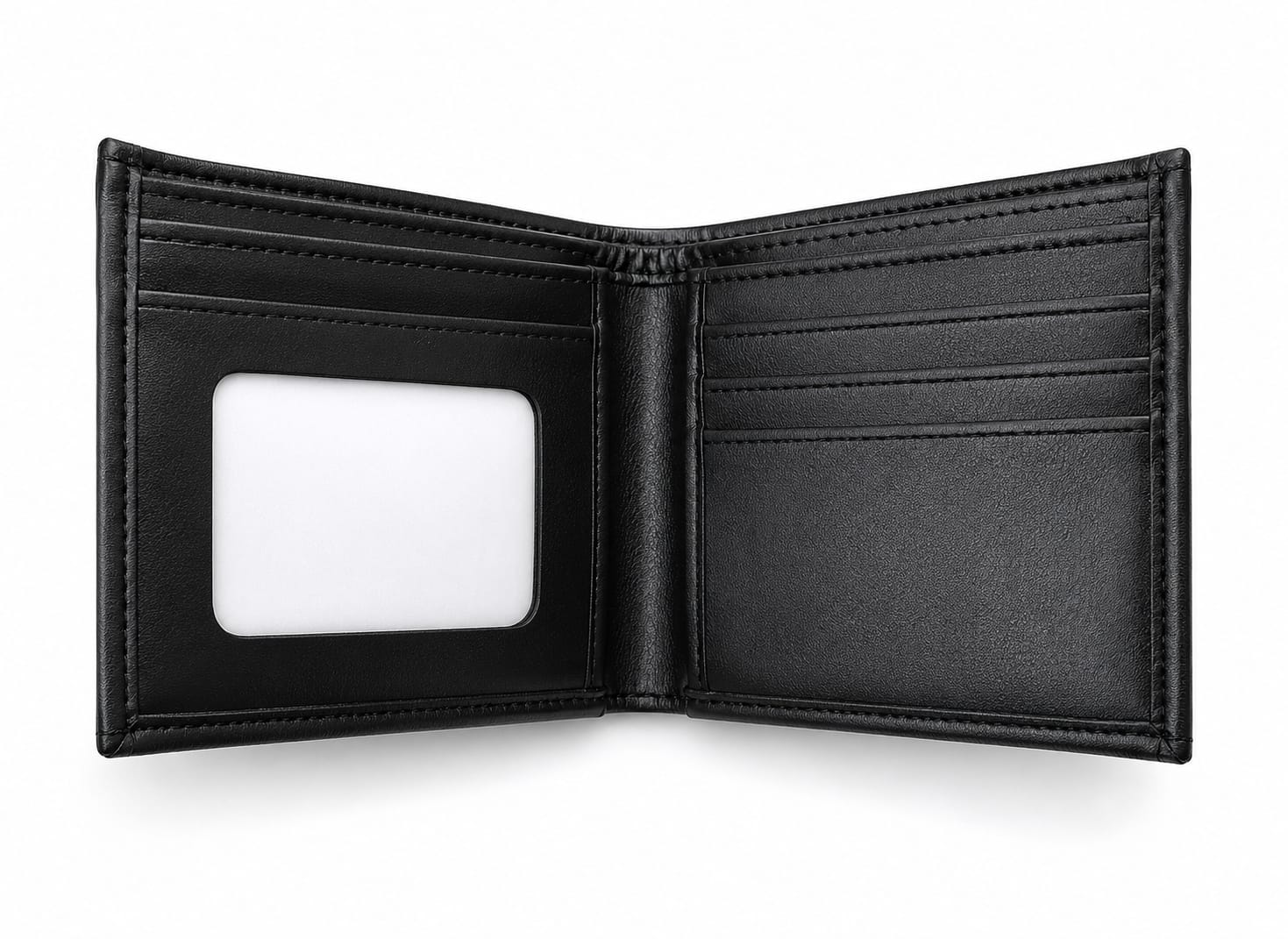 Picture of Premium 100% Genuine Cow Leather Trifold Wallet Vintage Multi-Card Slot With Coin Pocket Black Export Quality Money Bag For Men