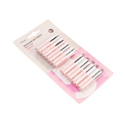 Picture of MUMUSO Bangladesh AA Mercury Free Alkaline Battery 8 Pack   Pink & Gray