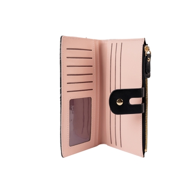 Picture of Long Denim Bifold Wallet (Black)