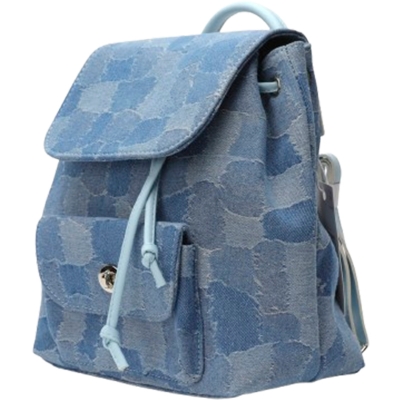Picture of Splicing Denim Backpack (Light Blue)
