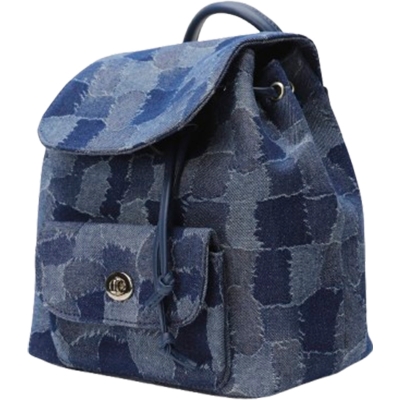 Picture of Splicing Denim Backpack (Dark Blue)