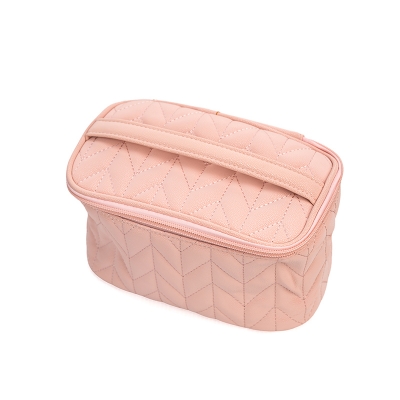 Picture of Herringbone Cosmetic Case-Pink