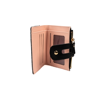Picture of Short Denim Bifold Wallet (Black)