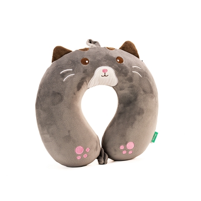 Picture of Memory Foam U-Shaped Neck Pillow (Grey Cat)