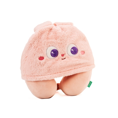 Picture of Memory Foam U-Shaped Neck Pillow with Hood (Rabbit)
