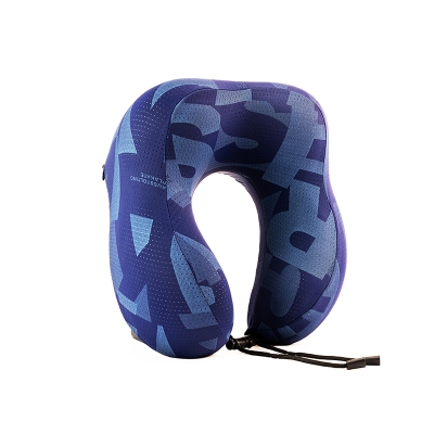Picture of Cooling Memory Foam U-Shaped Neck Pillow (Hump Design/Navy Blue)