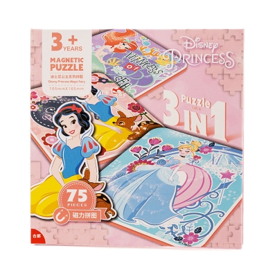 Picture of Disney Princess Magnetic Tri-Fold Jigsaw Puzzle (20+25+30 Pieces)