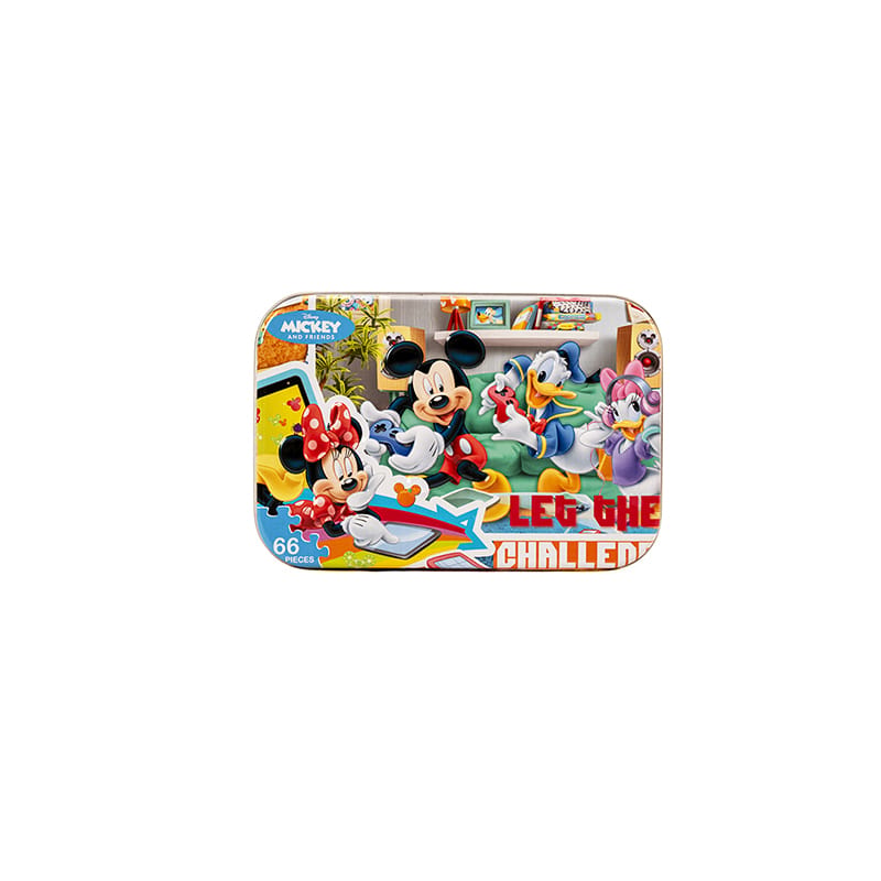 Picture of Mickey Mouse 66-Piece Jigsaw Puzzle in Metal Box