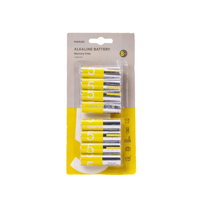 Picture of MUMUSO Bangladesh 8 Pack Mercury Free Aa Alkaline Battery  Yellow