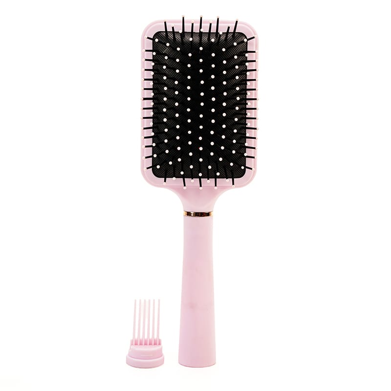 Picture of MUMUSO Bangladesh Air Cushion Hair Brush With Cleaning Scraper (Rectangular/Pink)