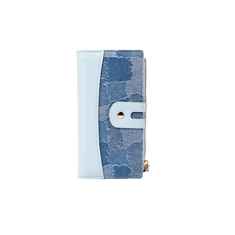 Picture of Long Denim Bifold Wallet (Light Blue)