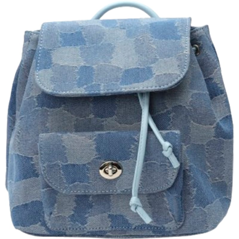 Picture of Splicing Denim Backpack (Light Blue)