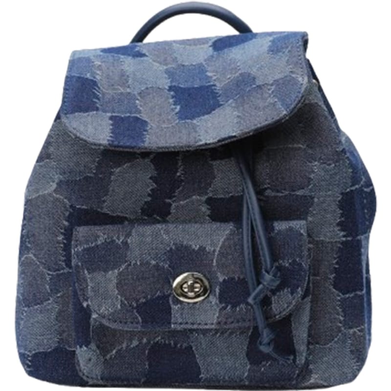 Picture of Splicing Denim Backpack (Dark Blue)