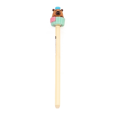Picture of Erasable Gel Pen with Capybara Cap