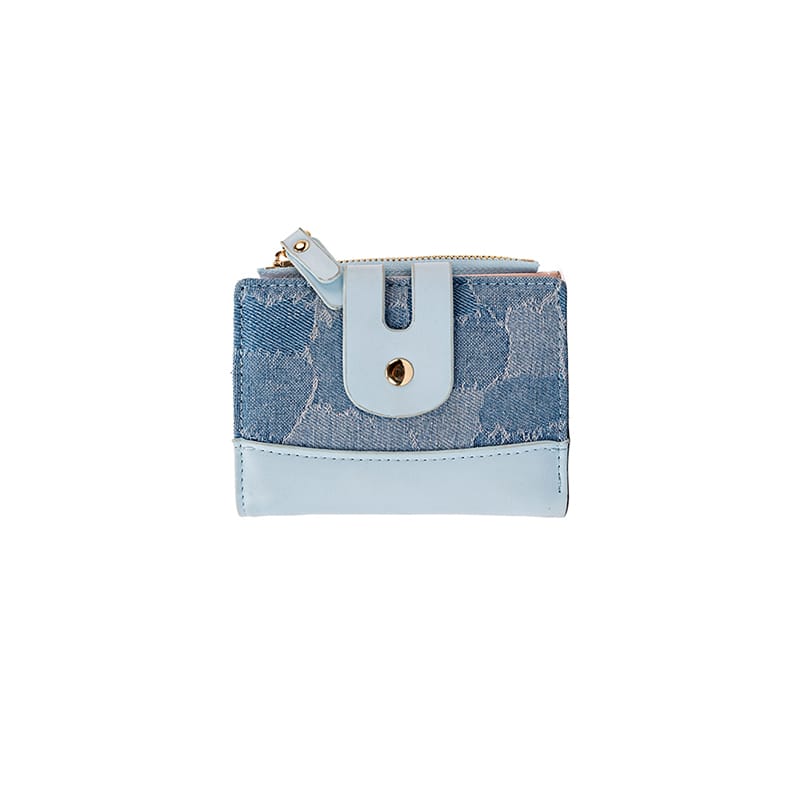 Picture of Short Denim Bifold Wallet (Light Blue)