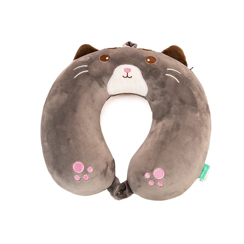 Picture of Memory Foam U-Shaped Neck Pillow (Grey Cat)
