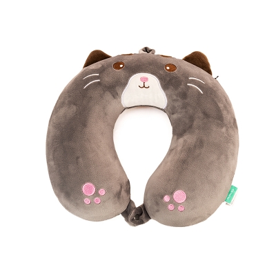 Picture of Memory Foam U-Shaped Neck Pillow (Grey Cat)