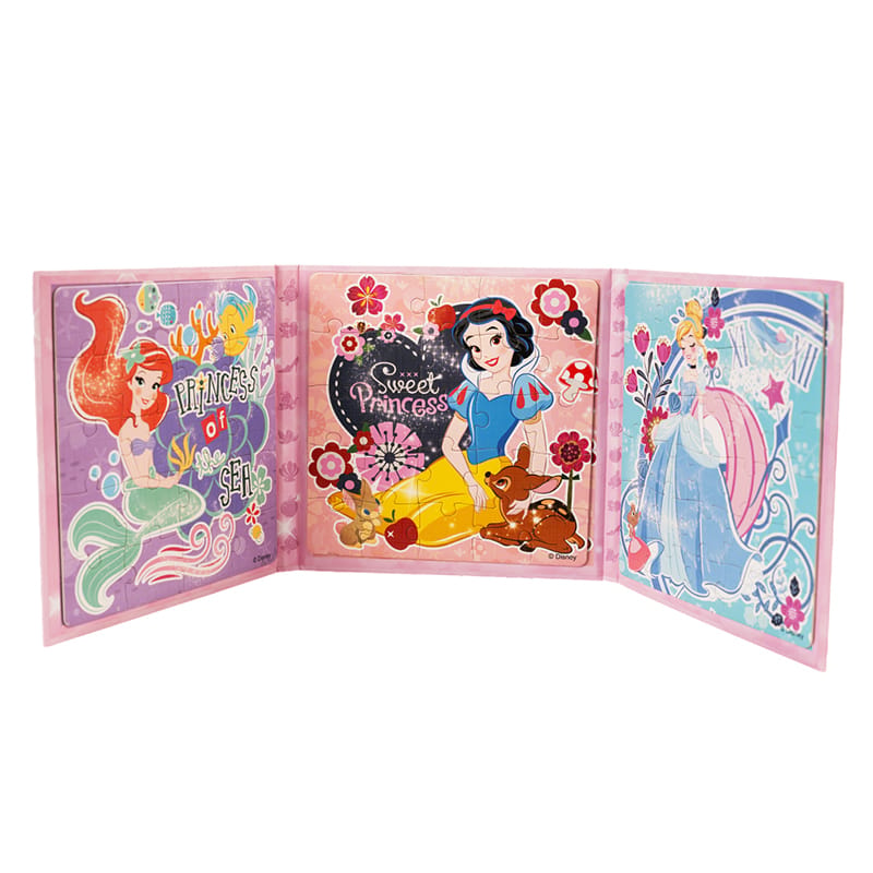 Picture of Disney Princess Magnetic Tri-Fold Jigsaw Puzzle (20+25+30 Pieces)