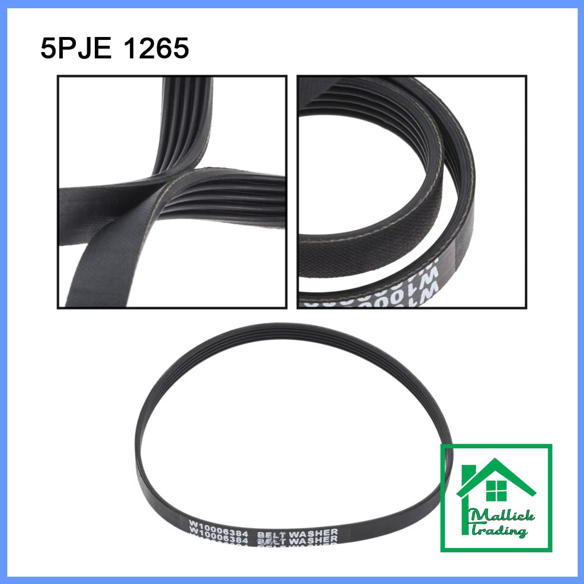 washing machine belt, top loading, front loader, washing machine, belt, belts, drive belt, 5 PJE 1265.