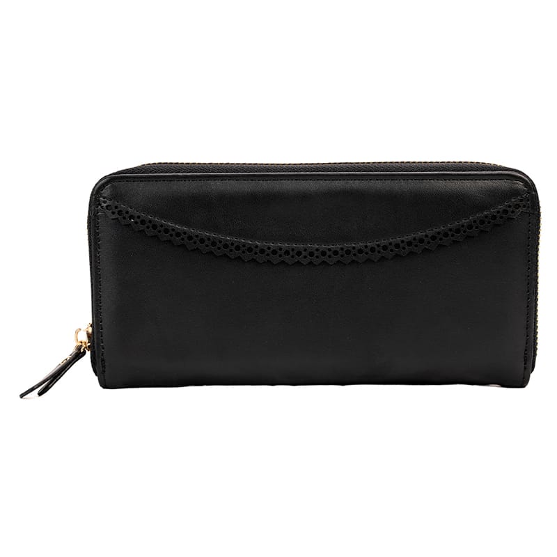 Picture of Long Zippered Wallet with Lace (Black)