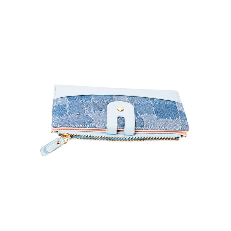 Picture of Long Denim Bifold Wallet (Light Blue)