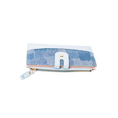 Picture of Long Denim Bifold Wallet (Light Blue)