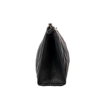 Picture of Herringbone Trapezoid Cosmetic Bag- Black