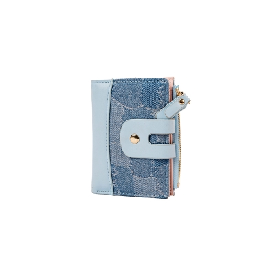 Picture of Short Denim Bifold Wallet (Light Blue)