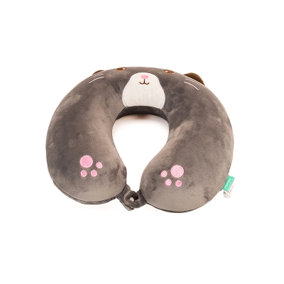 Picture of Memory Foam U-Shaped Neck Pillow (Grey Cat)