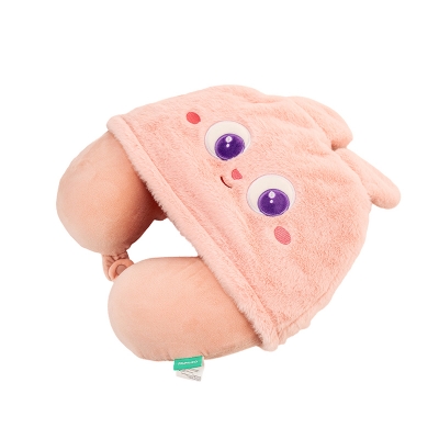 Picture of Memory Foam U-Shaped Neck Pillow with Hood (Rabbit)