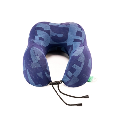Picture of Cooling Memory Foam U-Shaped Neck Pillow (Hump Design/Navy Blue)